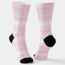 Cute Girly Blush Pink and White Play Pattern Sokken