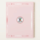 Cute Girly Blush Pink Floral Monogram Planner (Achterkant)