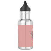 Cute Girly Blush Pink Teddy Bear Floral Kinder Waterfles (Links)