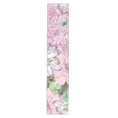 Cute Girly Blush Pink & White Floral Illustration Medium Tafelloper (Voorkant)