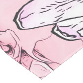 Cute Girly Blush Pink & White Floral Illustration Medium Tafelloper (Hoek)