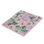 Cute Girly Blush Pink & White Floral Illustration Tegeltje (Zijkant)