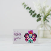 Cute Girly Bohemian Flowers Visitekaartje (Staand voorkant)