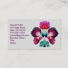 Cute Girly Bohemian Flowers Visitekaartje