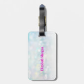 Cute Girly Bokeh, Love-Personalized Bagagelabel (Achterkant verticaal)