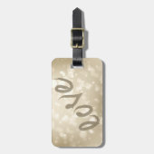 Cute Girly Bokeh, Love-Personalized Bagagelabel (Voorkant verticaal)