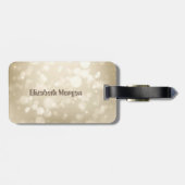 Cute Girly Bokeh, Love-Personalized Bagagelabel (Achterkant horizontaal)