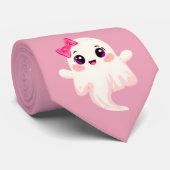 Cute girly Boo! Ghost Stropdas (Opgerold)