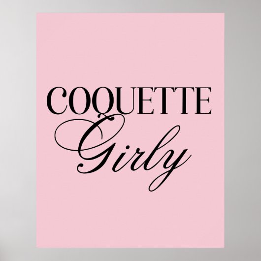 Cute Girly Bow Wall  Poster (Voorkant)