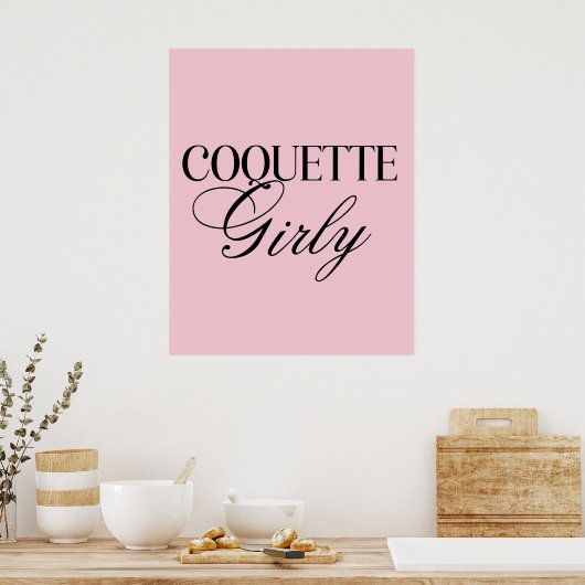 Cute Girly Bow Wall Poster (Keuken)