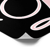 Cute Girly Bow Wall  Poster (Hoek)