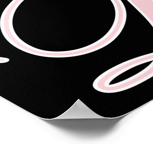 Cute Girly Bow Wall  Poster (Hoek)