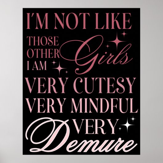 Cute Girly Bow Wall Poster (Voorkant)