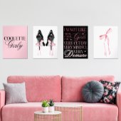 Cute Girly Bow Wall Wall Art Sets (Woonkamer)