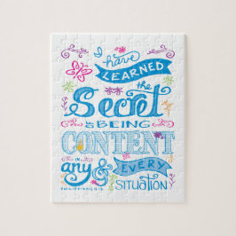 Cute Girly Christian Bible Verse Handlettered Pink Legpuzzel