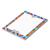 Cute Girly Colorful Abstract Art Monogramed Notitieblok (Linkerzijde)