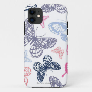 Cute Girly Colorful Butterfly-illustratiepatroon Case-Mate iPhone Case