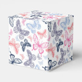 Cute Girly Colorful Butterfly Illustration Pattern Bedankdoosjes (Achterkant)