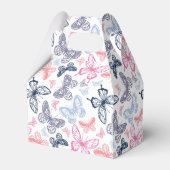 Cute Girly Colorful Butterfly Illustration Pattern Bedankdoosjes (Achterkant)