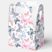Cute Girly Colorful Butterfly Illustration Pattern Bedankdoosjes (Geopend)