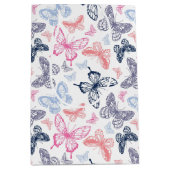 Cute Girly Colorful Butterfly Illustration Pattern Medium Cadeauzakje (Voorkant)