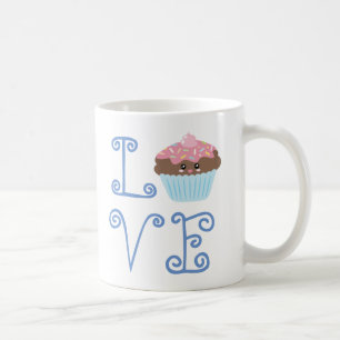Cute Girly Colorful Kawaii Sweet Love Cupcake Koffiemok