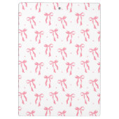 Cute Girly Coquette  Aesthetic Pink Bow Monogram Klembord (Achterkant)