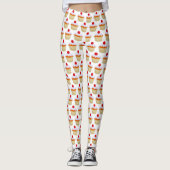 Cute Girly Cupcake met Cherry op Top Leggings (Voorkant)