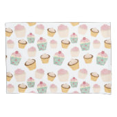 Cute Girly Cupcake Pattern Kussensloop (Voorkant)