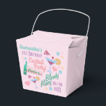 Cute Girly Custom 21st Birthday Cocktails Bedankdoosjes<br><div class="desc">Cute girly chaotic cocktail party gunt box om zich aan te passen aan de naam en feestdatum van Birthday meisjes.</div>