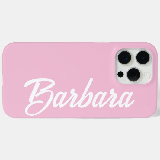 Cute Girly Custom Blush Pink Name Case-Mate iPhone Case (Achterkant (horizontaal))