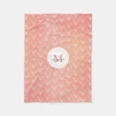 Cute Girly Deer Pattern Monogrammed Fleece Deken (Voorkant)