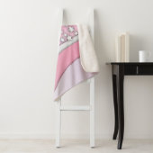Cute Girly Dreamweaver Chic Silver Stars op Blush  Sherpa Deken (In situ)