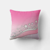 Cute Girly Dreamweaver Silver Stars op Blush Pink Kussen (Achterkant)