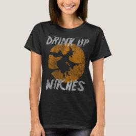 Cute Girly Drink heksen Halloween Costume op T-shirt