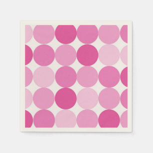 Cute Girly Elegant Pink Polka Dots Servet