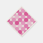 Cute Girly Elegant Pink Polka Dots Servet (Hoek)