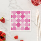 Cute Girly Elegant Pink Polka Dots Servet (Insitu)