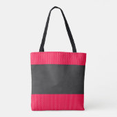 Cute Girly Elegant Red Polka Dots - Black Bow Tote Bag (Achterkant)