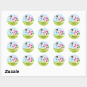 Cute girly fairy ronde sticker (Vel)