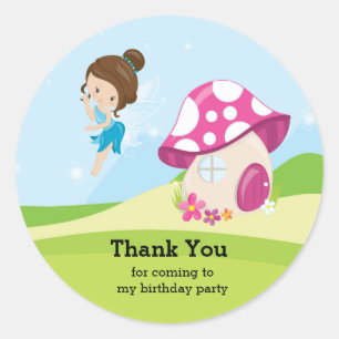 Cute girly fairy ronde sticker