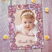 Cute Girly Floral Pastel Boho Daisy Custom Photo Briefkaart