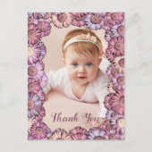 Cute Girly Floral Pastel Boho Daisy Custom Photo Briefkaart (Voorkant)