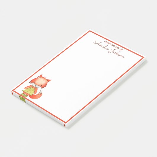 Cute Girly Fox Woodland Animal Post-it® Notes (Schuin)