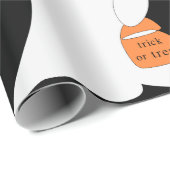 Cute Girly Ghost Halloween Trick or Treat Cadeaupapier (Rol Hoek)