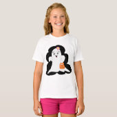 Cute Girly Ghost Halloween Trick or Treat T-shirt (Voorkant volledig)