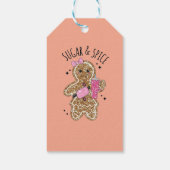Cute girly gingerbread plates cadeaulabel (Achterkant)