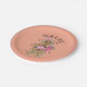 Cute girly gingerbread plates papieren bordje (Gekanteld)