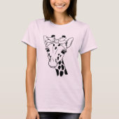 Cute Girly Giraffe T-Shirt (Voorkant)