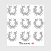 Cute Girly Glam Zilveren Glitter Hoefijzer Set Sticker (Vel)